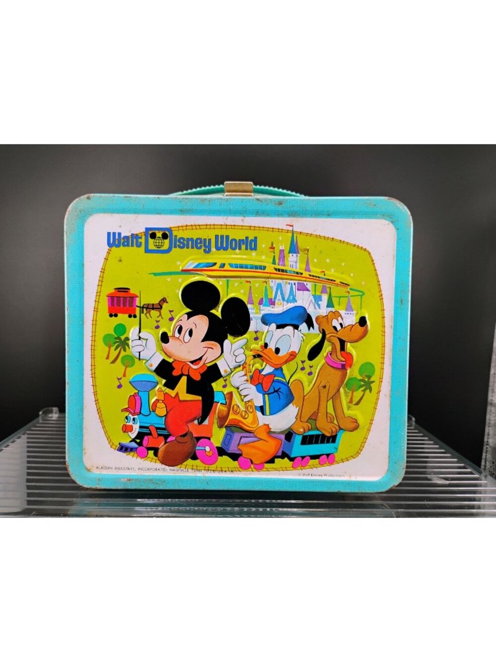 Walt Disney World 1973 Vintage Mickey Mouse Metal Lunchbox With Thermos